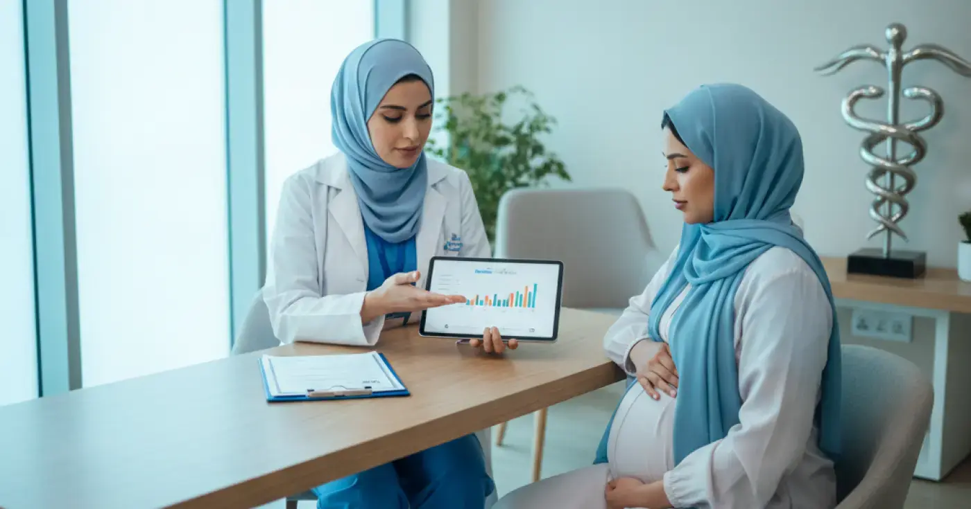 قابلة مرخصة تقدم الرعاية الطبية لامرأة حامل في السعودية