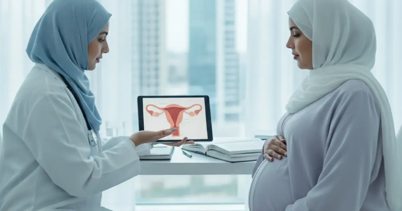 طبيبة تشرح لامرأة حامل الفرق بين الطلق الطبيعي والصناعي