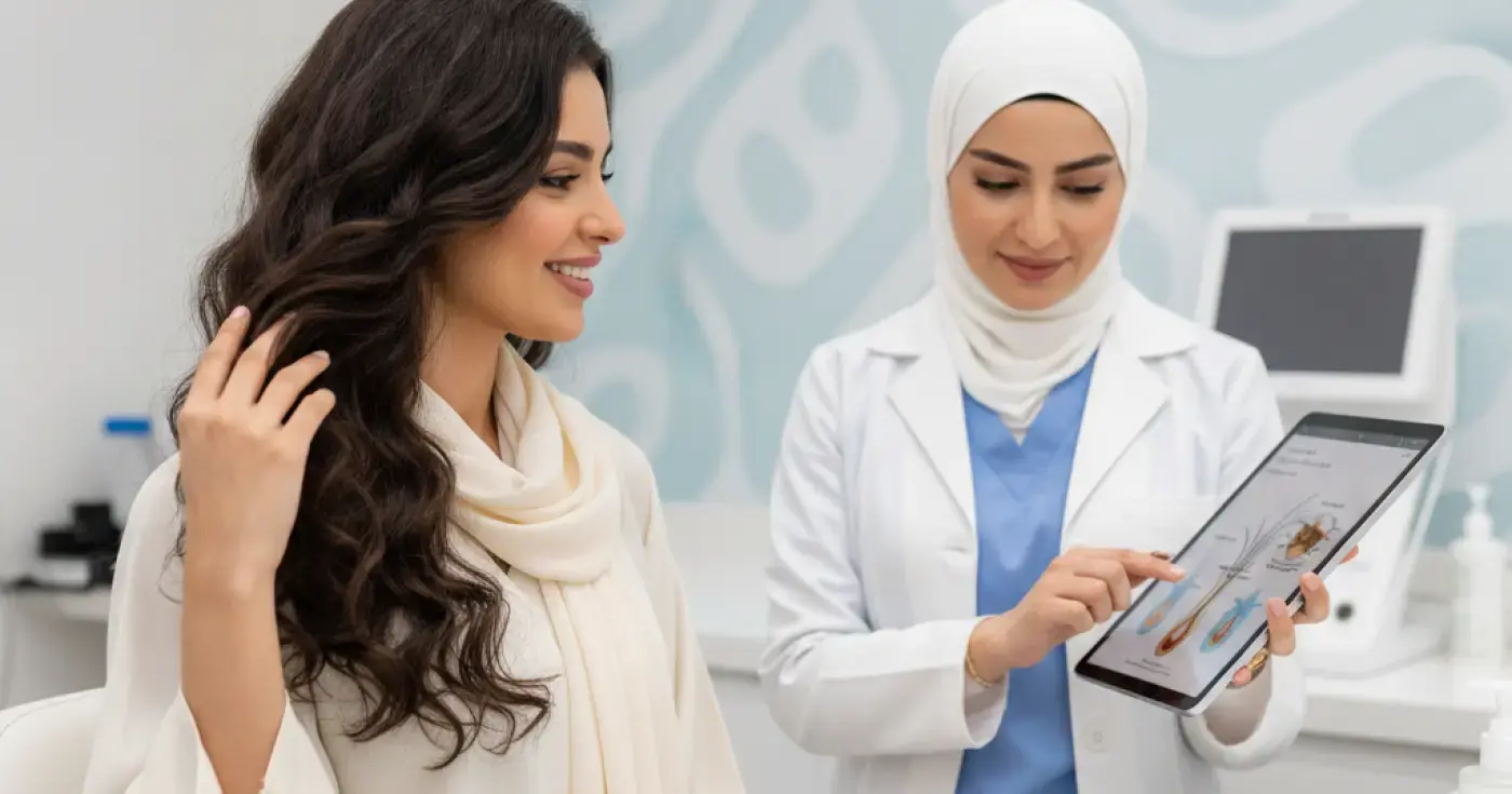 تكثيف الشعر للنساء: أفضل العلاجات الطبية والتجميلية المثبتة علمياً