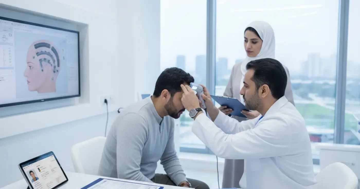 دليل استشارة زراعة الشعر: كيف يحدد الطبيب ملاءمتك للعملية؟