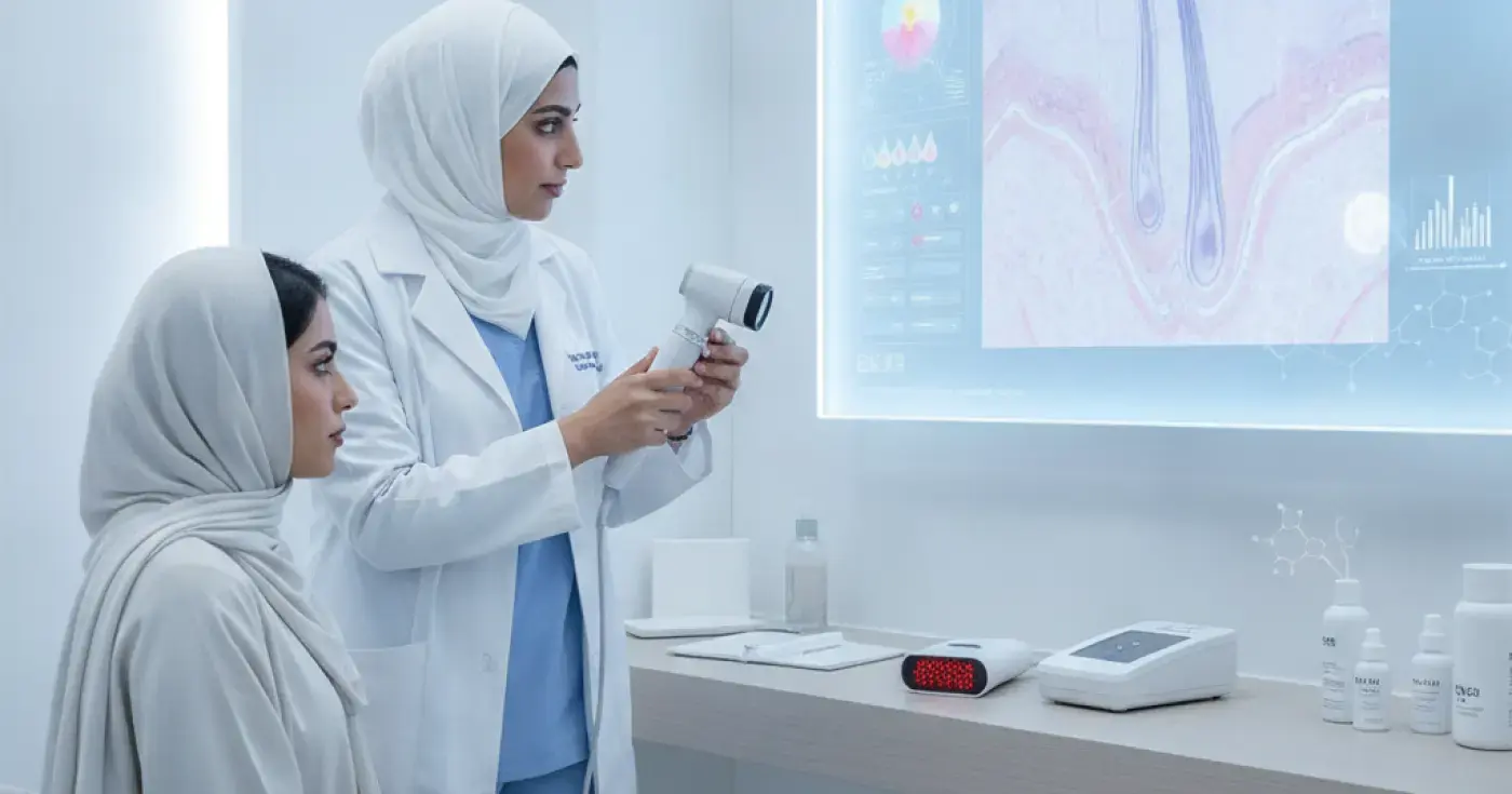 أحدث تقنيات تكثيف الشعر والحد من تساقطه: دليل طبي شامل