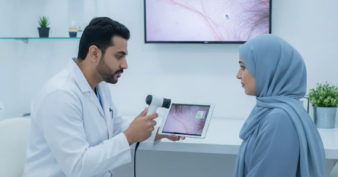 التشخيص المجهري لتساقط الشعر: كيف يحدد الطبيب السبب بدقة؟