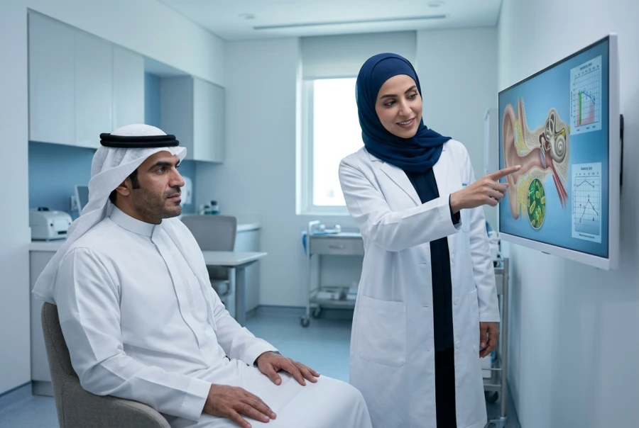 مزرعة أذن لتحديد العدوى