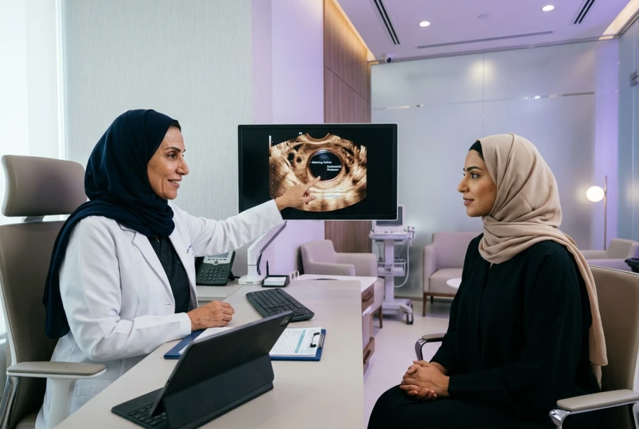 سونار متابعة التبويض المهبلي (Follicular Tracking)