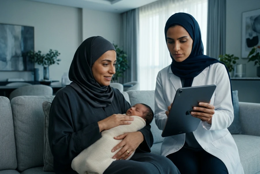 برنامج الرعاية المنزلية للقابلة بعد الولادة