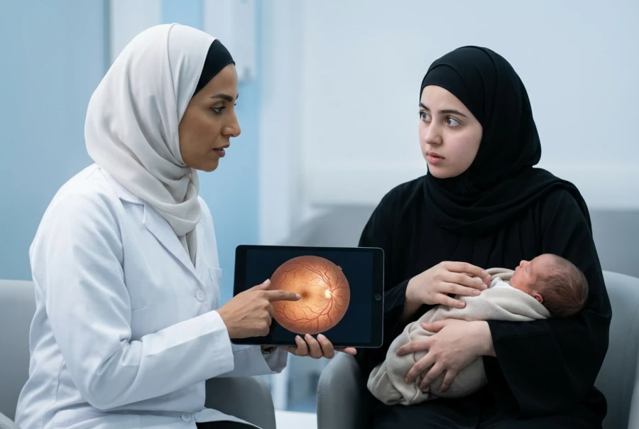 فحص اعتلال الشبكية لدى الأطفال الخدج (ROP)