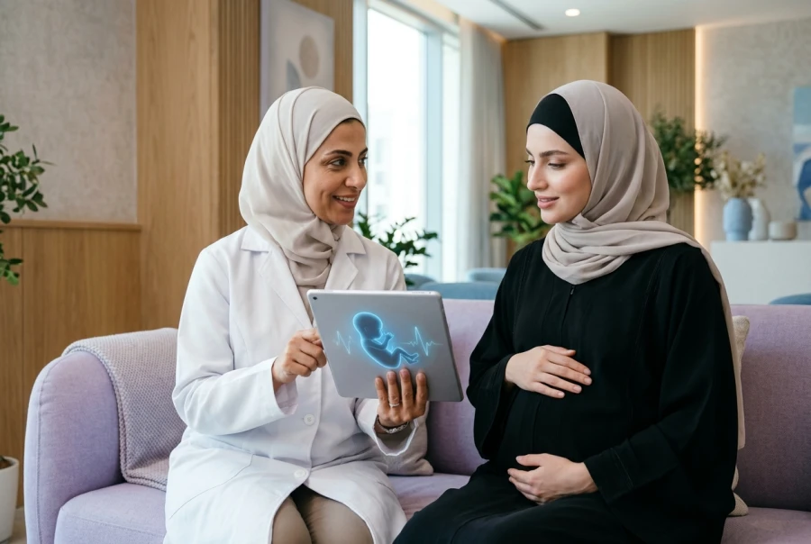 برنامج جلسات دعم الحوامل الملزمات بالراحة التامة