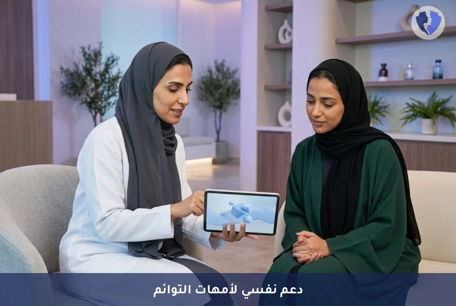 استشارة الصحة النفسية لأمهات التوائم - دعم نفسي متخصص لأمهات التوائم