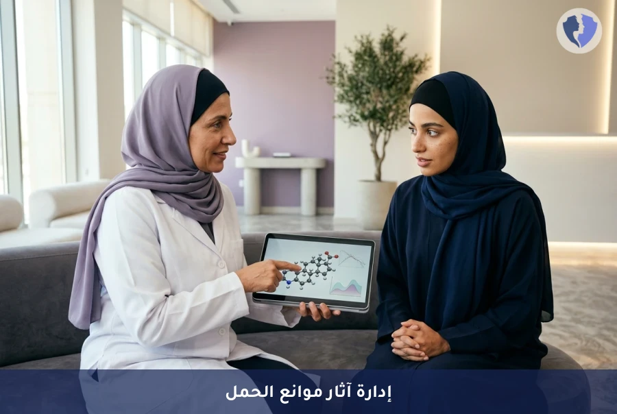 استشارة تثقيفية حول إدارة الآثار الجانبية لوسائل منع الحمل الهرمونية - تخلصي من آثار موانع الحمل