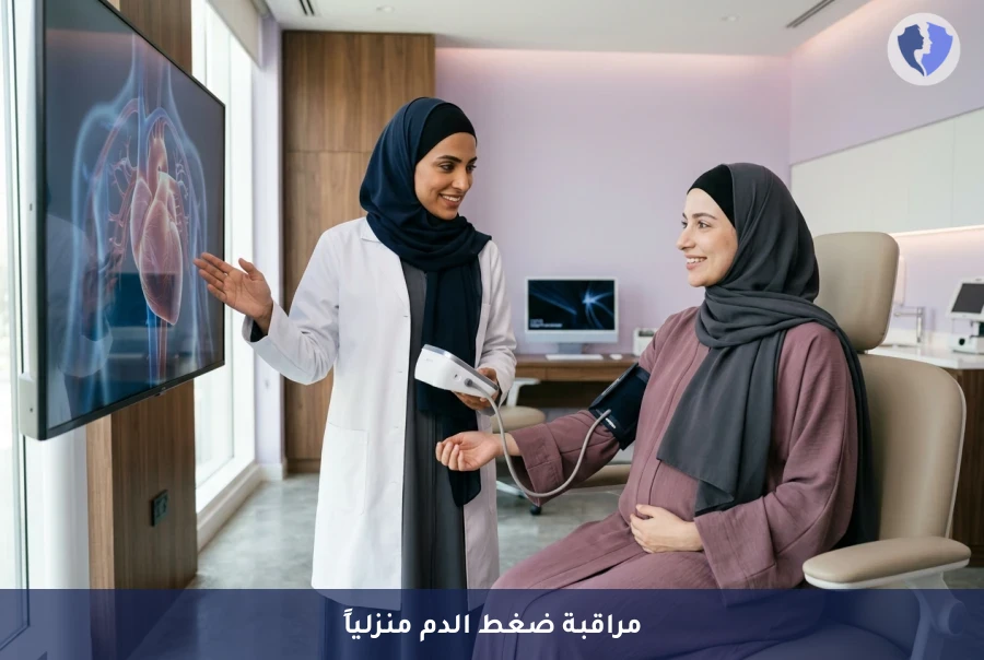 برنامج تدريب منزلي على قياس ضغط الدم للحامل - تابعي ضغطك بأمان أثناء الحمل