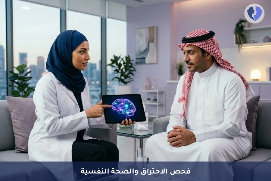 برنامج فحص الصحة النفسية والاحتراق الوظيفي (MBI/GAD-7/PHQ-9) - استعد توازنك النفسي والمهني