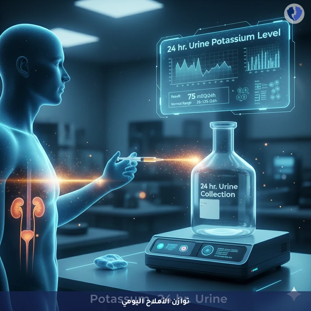 تحليل البوتاسيوم في البول خلال 24 ساعة (Potassium) - قياس البوتاسيوم في البول (24 ساعة)