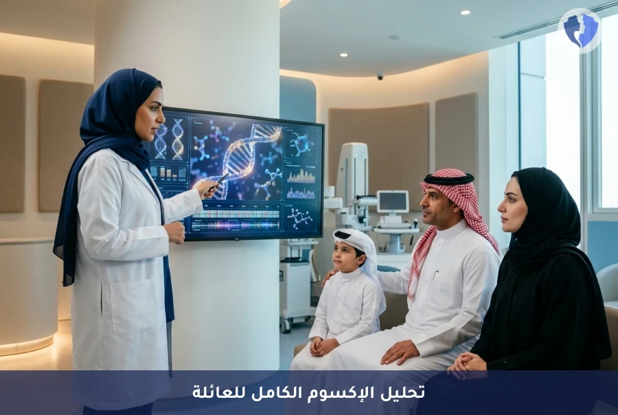 تحليل التسلسل الكامل للإكسوم للعائلة (WES Trio) - التشخيص الوراثي العائلي الشامل