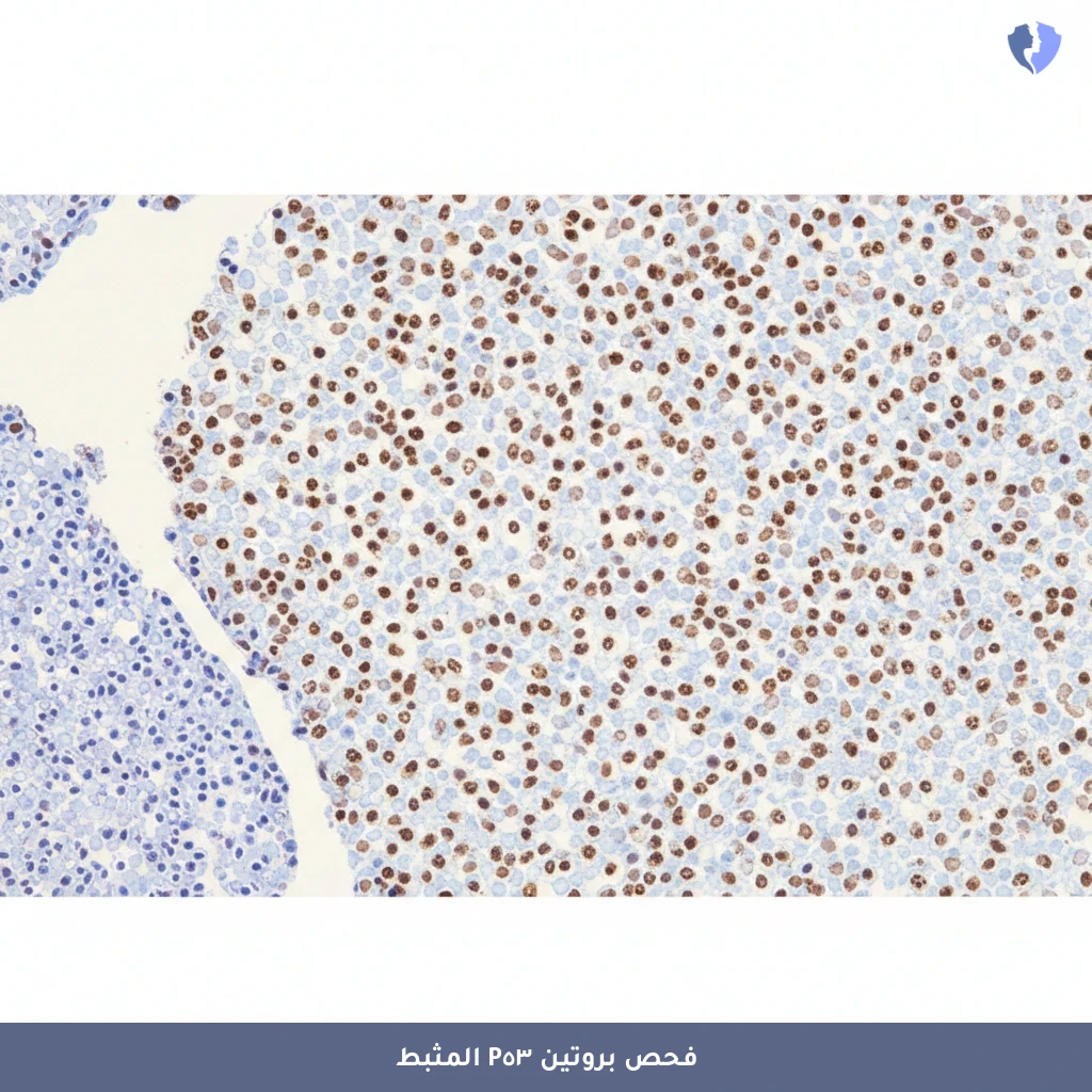 تحليل الكيمياء النسيجية المناعية لبروتين (P53) - مراقبة استقرار الجينوم الورمي