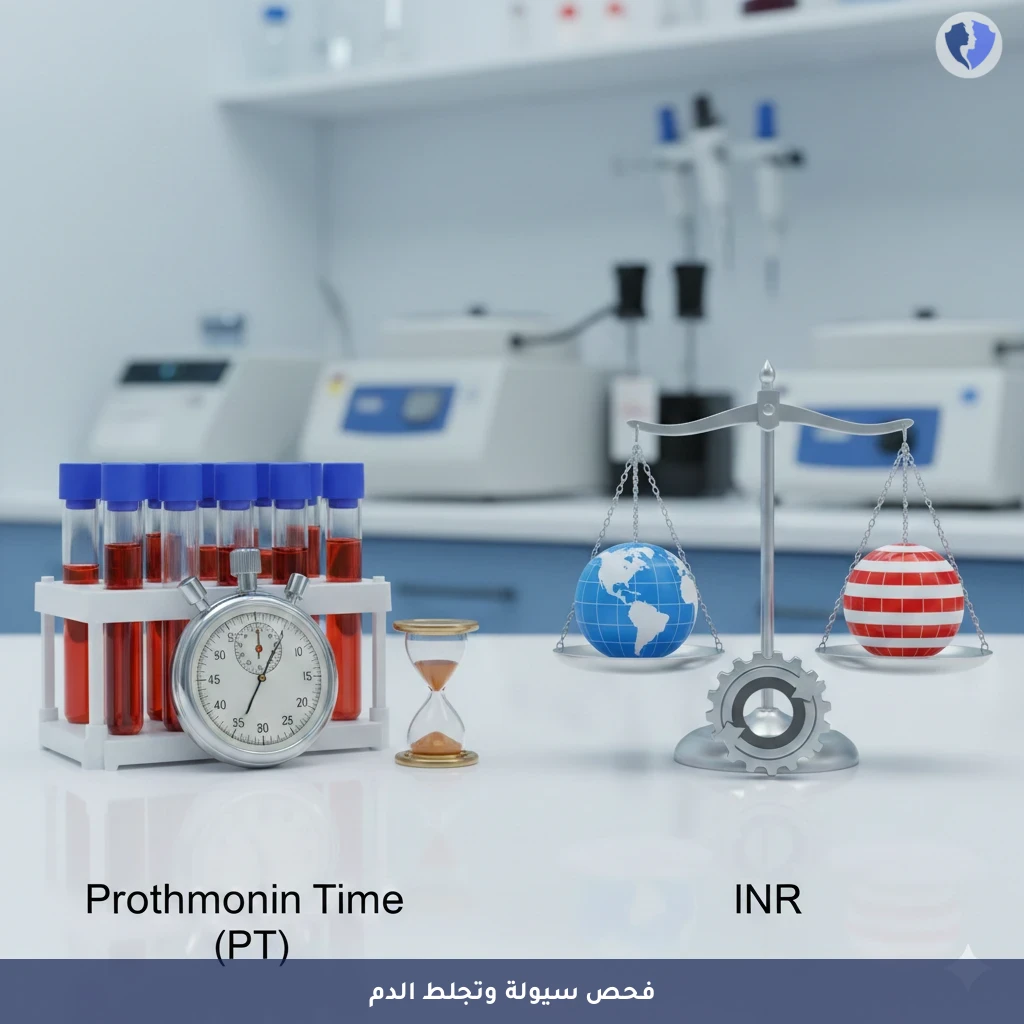 تحليل زمن البروثرومبين والنسبة المعيارية الدولية (PT & INR) - فحص سيولة الدم (PT/INR)