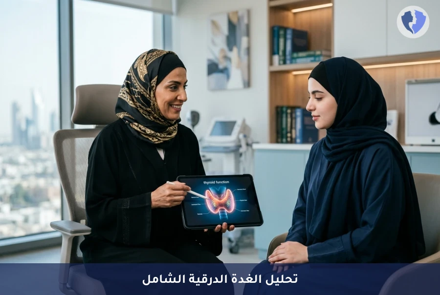 تحليل وظائف الغدة الدرقية الشامل (TSH, T4, T3) - توازني مع صحة الغدة الدرقية