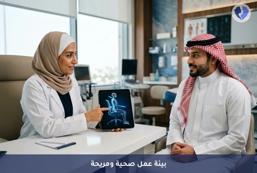 تقييم بيئة العمل المكتبي (الأرجونوميكس) - بيئة عمل صحية ومريحة