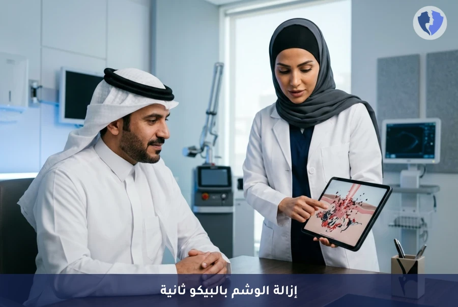 جلسة إزالة الوشم بجهاز البيكو ثانية (Picosecond Laser) - تخلص من الوشم بأمان