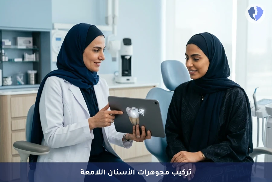 جلسة تركيب مجوهرات الأسنان التجميلية - ابتسامة براقة بمجوهرات الأسنان