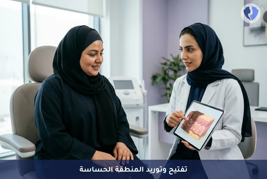 جلسة تفتيح وتوريد المنطقة الحساسة (Vulvar Lightening) - توريد وتفتيح المناطق الحساسة باحترافية