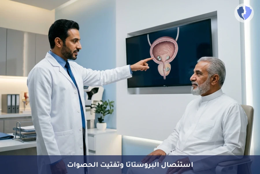 عملية استئصال البروستاتا وتفتيت حصوات المثانة بالمنظار (TURP & Cystolitholapaxy) - حل متكامل للبروستاتا وحصوات