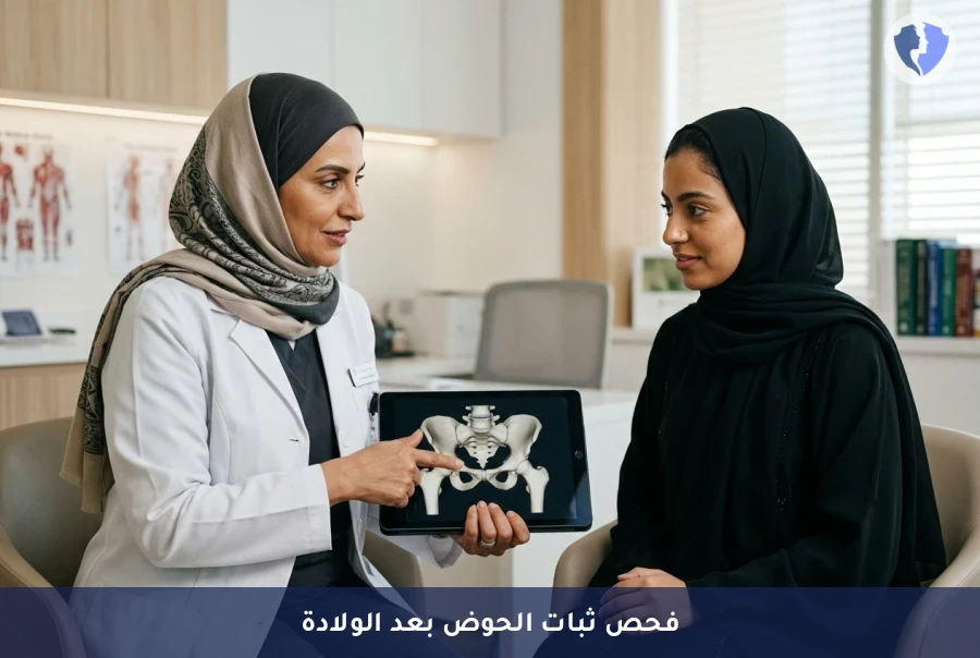 فحص الثبات الوظيفي للحوض بعد الولادة - استعيدي توازن حوضك بعد الولادة
