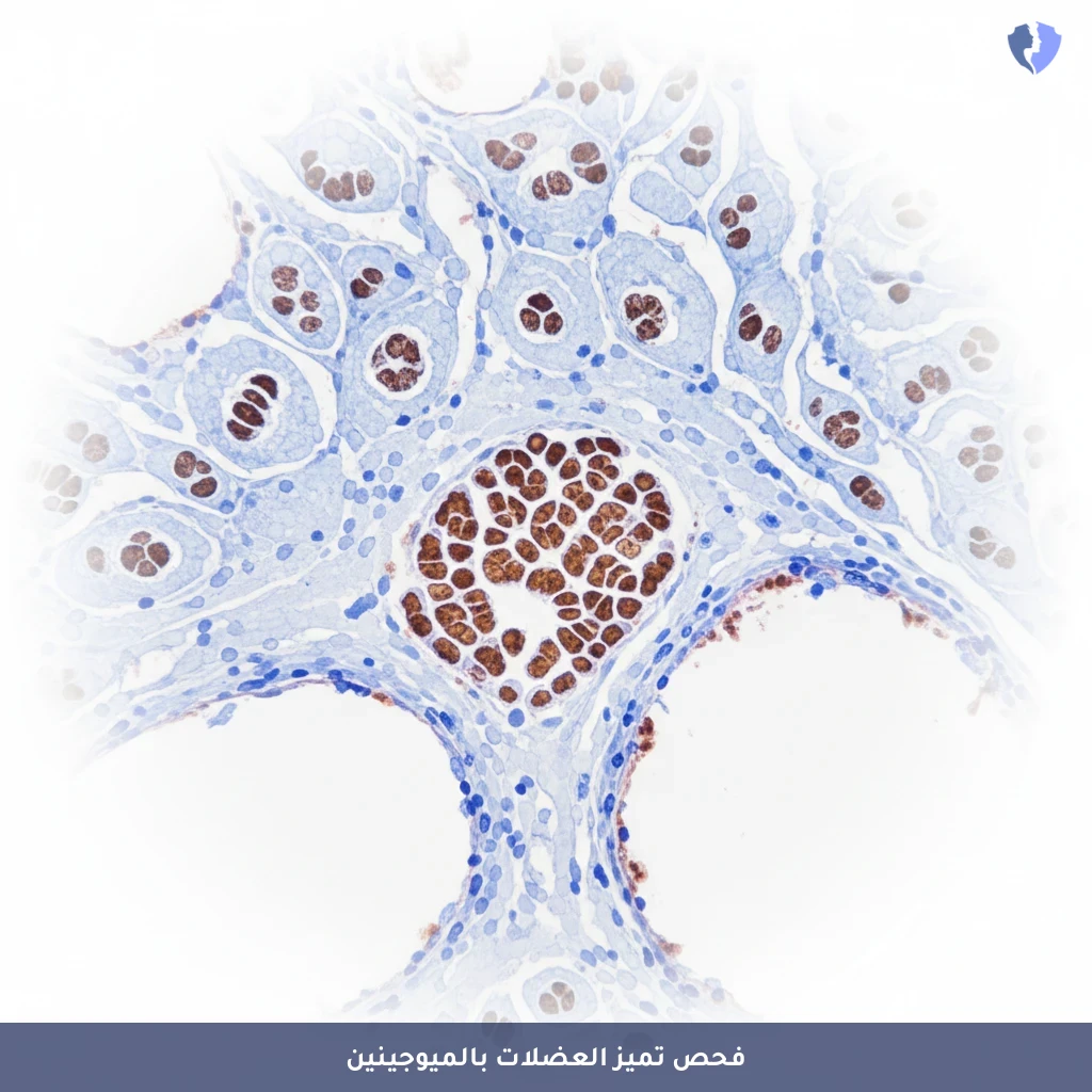 فحص بروتين الميوجينين الكيميائي النسيجي المناعي (Myogenin) - فحص تشخيص ساركوما العضلات المخططة