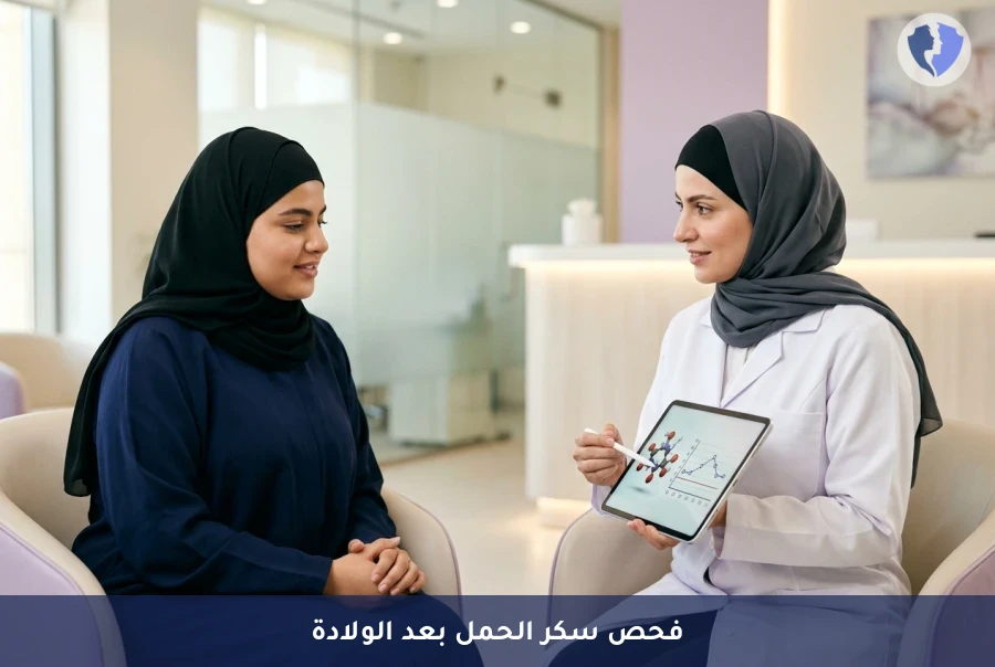 فحص تحمل الجلوكوز (75 جرام) لمتابعة سكر الحمل بعد الولادة - اطمئني على صحتك بعد سكر الحمل