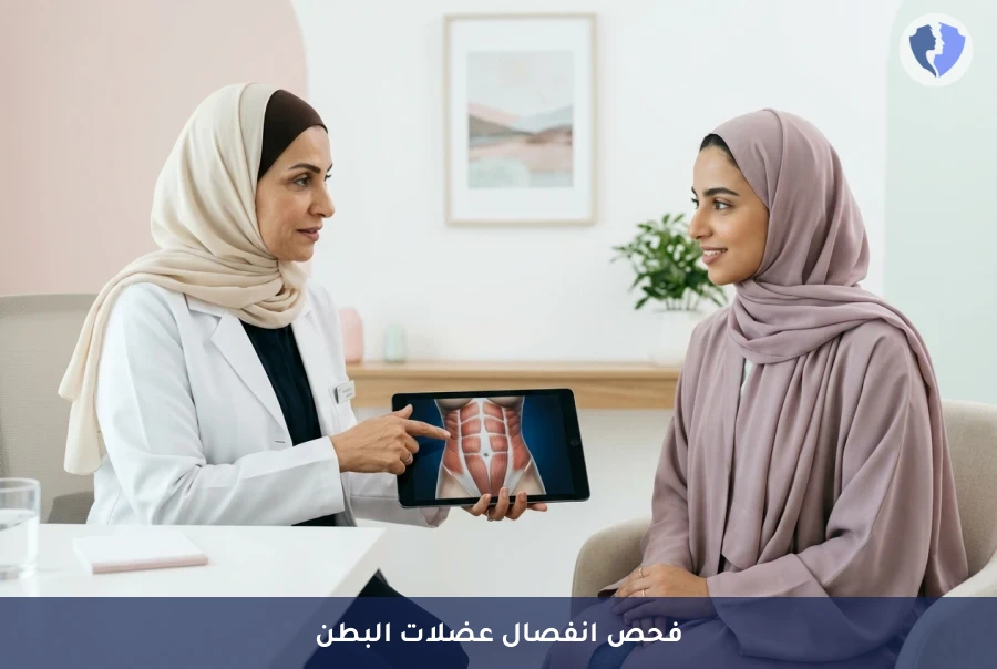 فحص وتقييم انفصال عضلات البطن (Diastasis Recti) - استعيدي رشاقة بطنك بعد الولادة