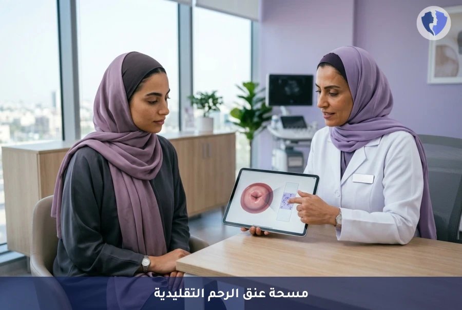 مسحة عنق الرحم التقليدية - طريقة الشريحة (PAP Smear) - مسحة عنق الرحم التقليدية