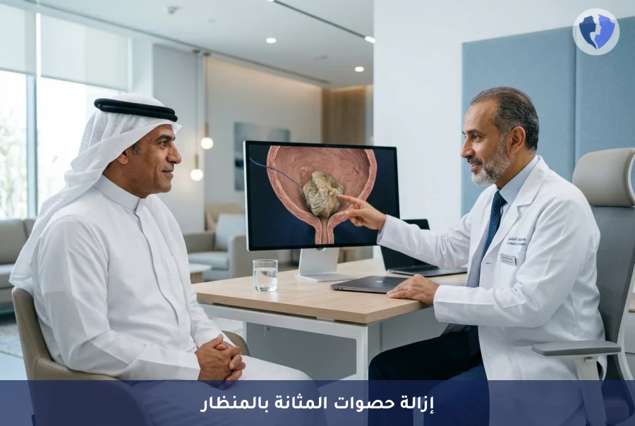 منظار إزالة حصوات المثانة الملتصقة بالغرز الجراحية - تخلص من حصوات المثانة الملتصقة