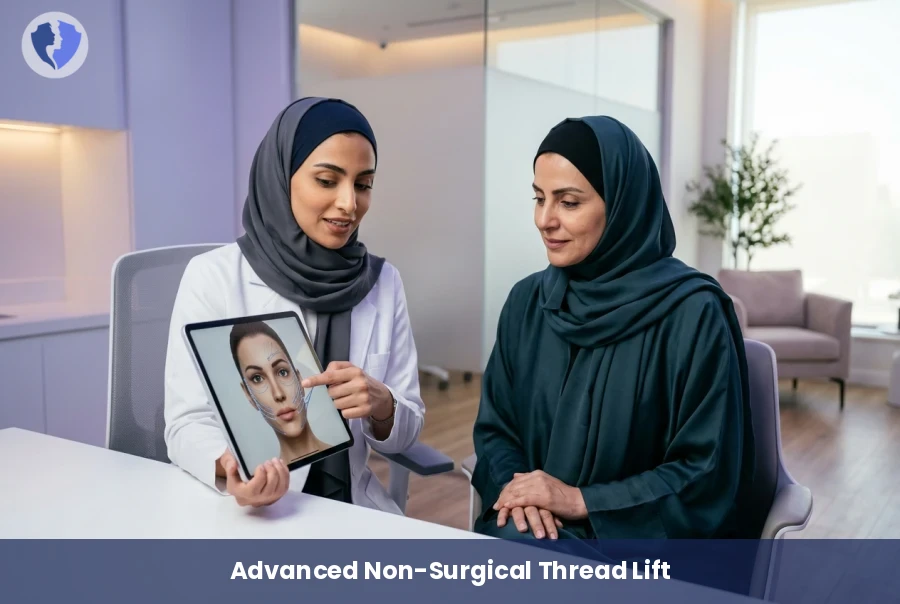 Youthful Lift with Cosmetic Threads - Absorbable Thread Lift (PDO/PLLA) for Face and Neck