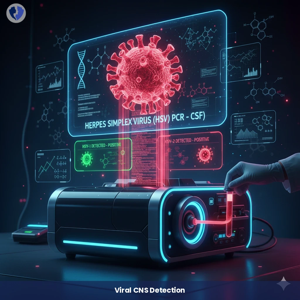 CNS Herpes Diagnosis - Herpes Simplex Virus (HSV) Type I and II PCR Test (CSF)