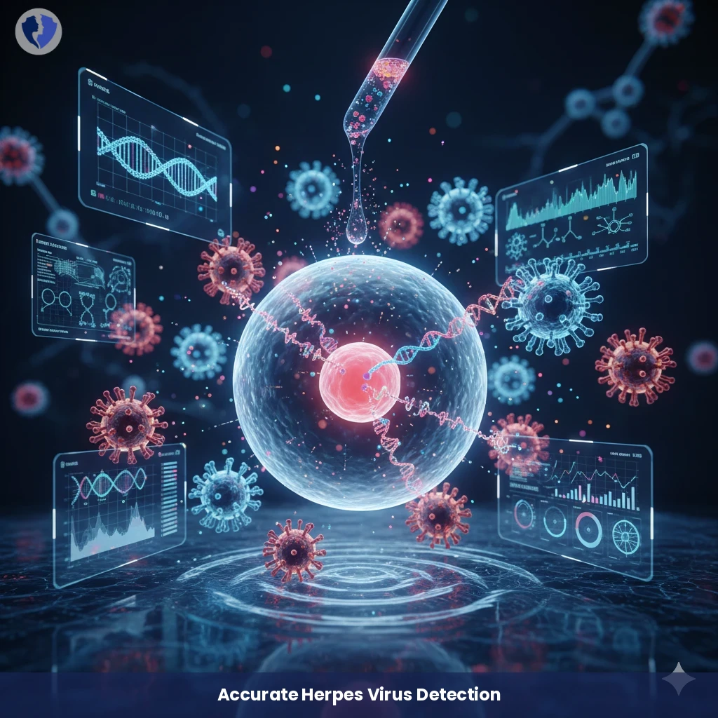 Accurate Herpes PCR Detection - Herpes Simplex Virus (HSV) Types 1 & 2 DNA by PCR