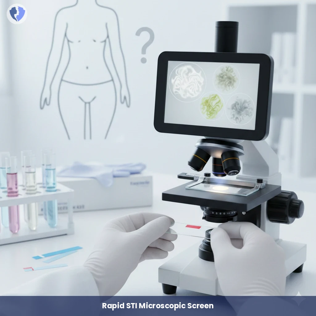 Genital Discharge Microscopic Test - Wet Mount Microscopic Examination of Discharge