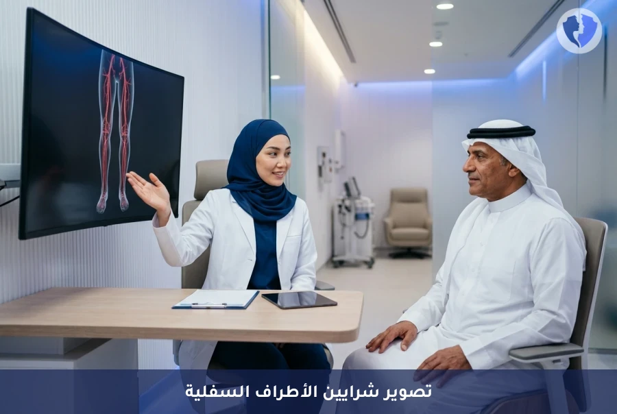 فحص دقيق لشرايين الساقين - أشعة مقطعية بالصبغة على شرايين الأطراف السفلية (CTA)