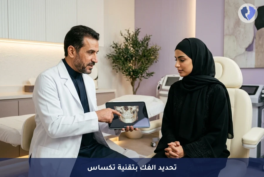 إطلالة وجه محددة وجذابة - إجراء تحديد الفك بتقنية تكساس (Texas Technique)