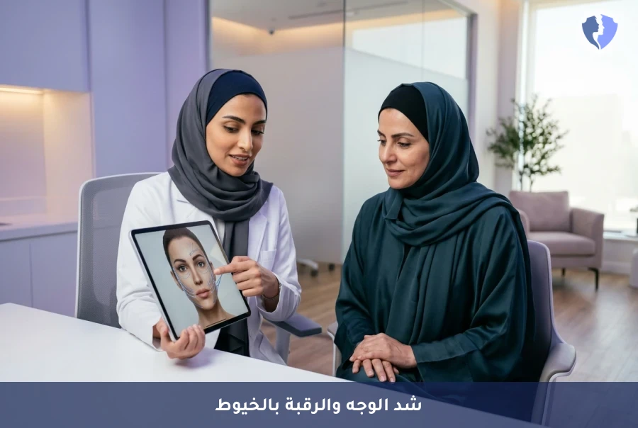 استعيدي شباب بشرتك بالخيوط التجميلية - إجراء شد الوجه والرقبة بالخيوط التجميلية الممتصة (PDO/PLLA)