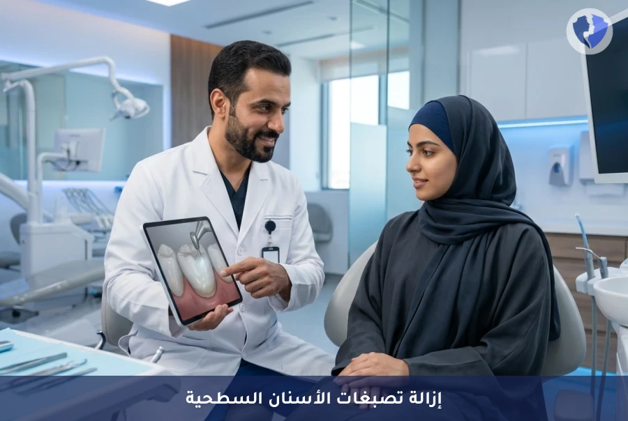 ابتسامة ناصعة بدون تصبغات - إجراء كحت السن المجهري (Enamel Microabrasion)