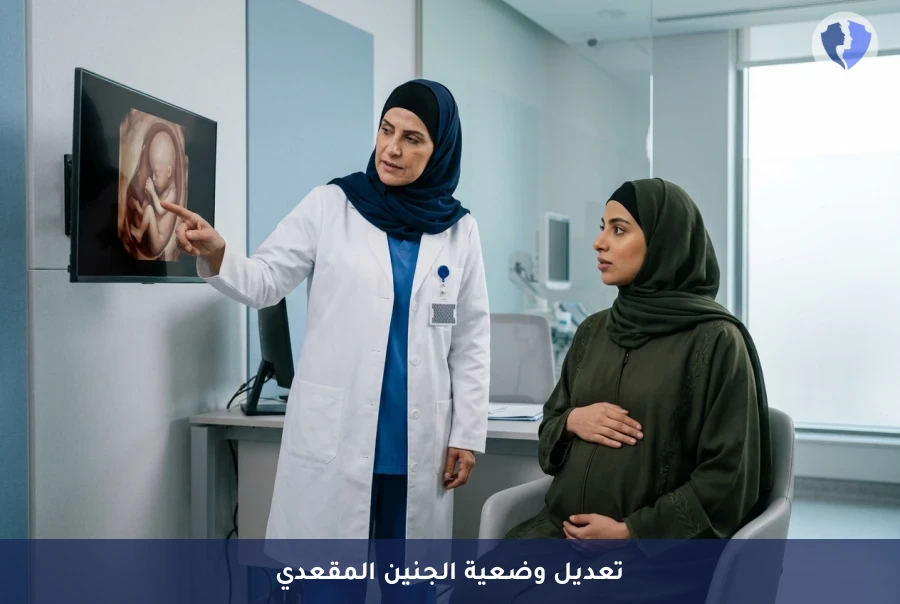 صححي وضعية جنينك بأمان - استشارة تعديل وضعية الجنين المقعدي (ECV)