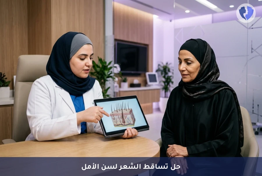 استعيدي حيوية وكثافة شعرك - استشارة علاج تساقط الشعر الهرموني (Alopecia)
