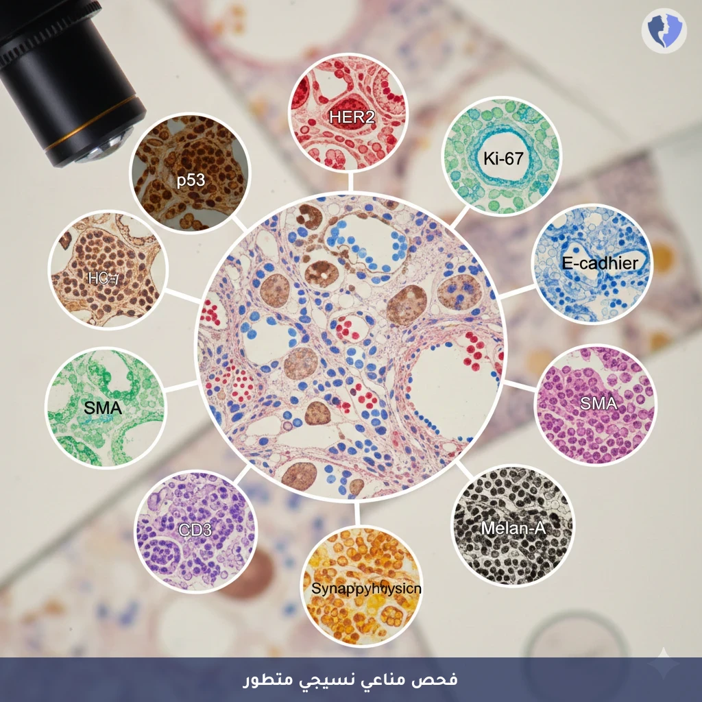 الفحص المناعي التساعي الشامل - باقة فحص الكيمياء النسيجية المناعية (IHC) - 9 مؤشرات