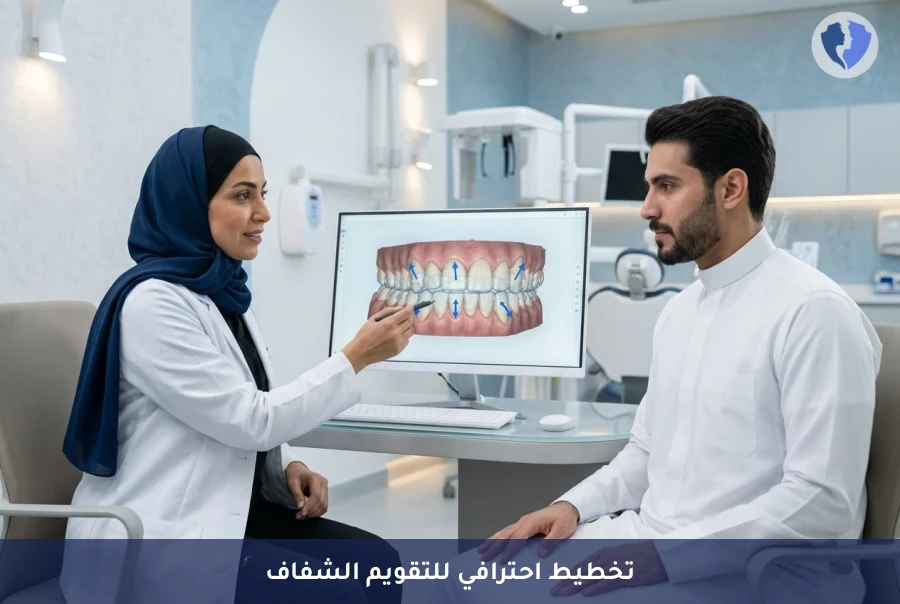 ابتسامة مثالية بتقويم شفاف - برنامج تخطيط تقويم الأسنان الشفاف (Clear Aligner)