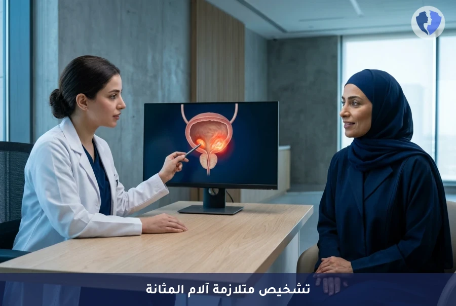 تخلصي من آلام المثانة المزمنة - برنامج تقييم متلازمة آلام المثانة والتهاب المثانة الخلالي