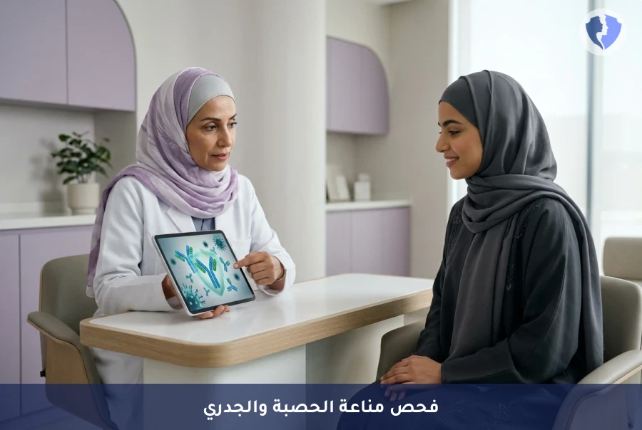 اطمئني على حصانتك قبل الحمل - تحليل الأجسام المضادة للحصبة الألمانية والجدري (IgG)