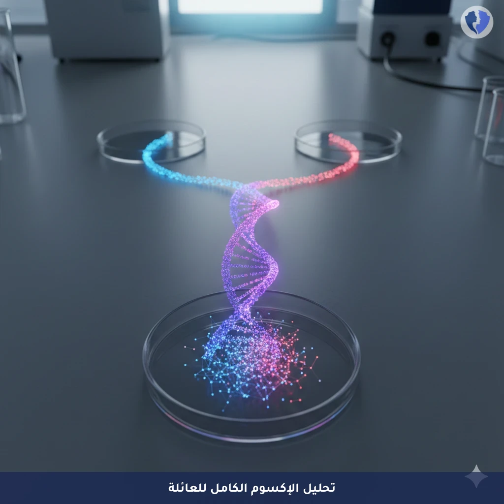 التشخيص الوراثي العائلي الشامل - تحليل التسلسل الكامل للإكسوم للعائلة (WES Trio)