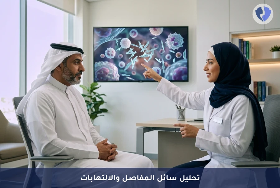 اطمئن على سلامة مفاصلك - تحليل السائل الزلالي المجهري (Synovial Fluid)