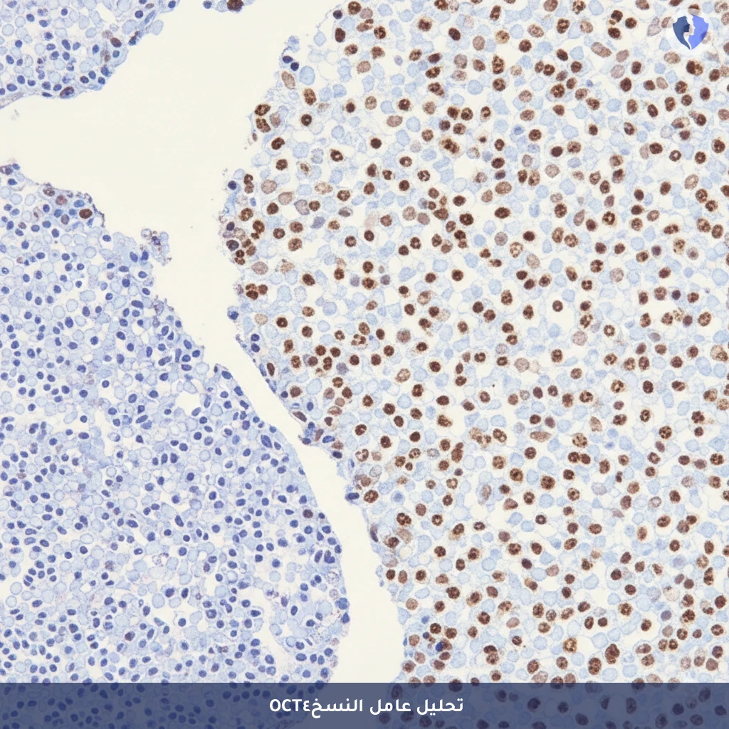 فحص أورام الخلايا الجرثومية - تحليل الكيمياء النسيجية المناعية لبروتين (OCT4)