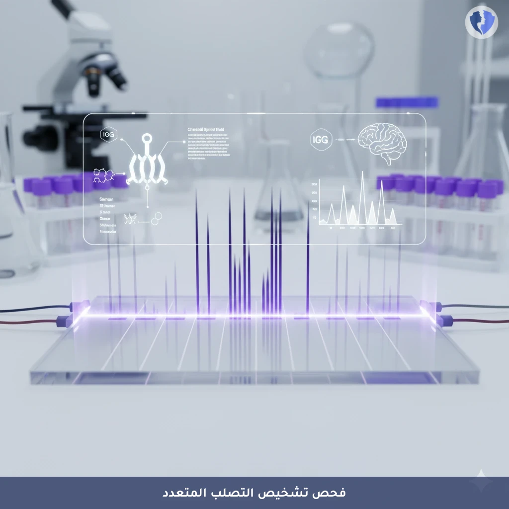 فحص التهاب الجهاز العصبي - تحليل النطاقات قليلة التعدد في السائل النخاعي (Oligoclonal Bands)