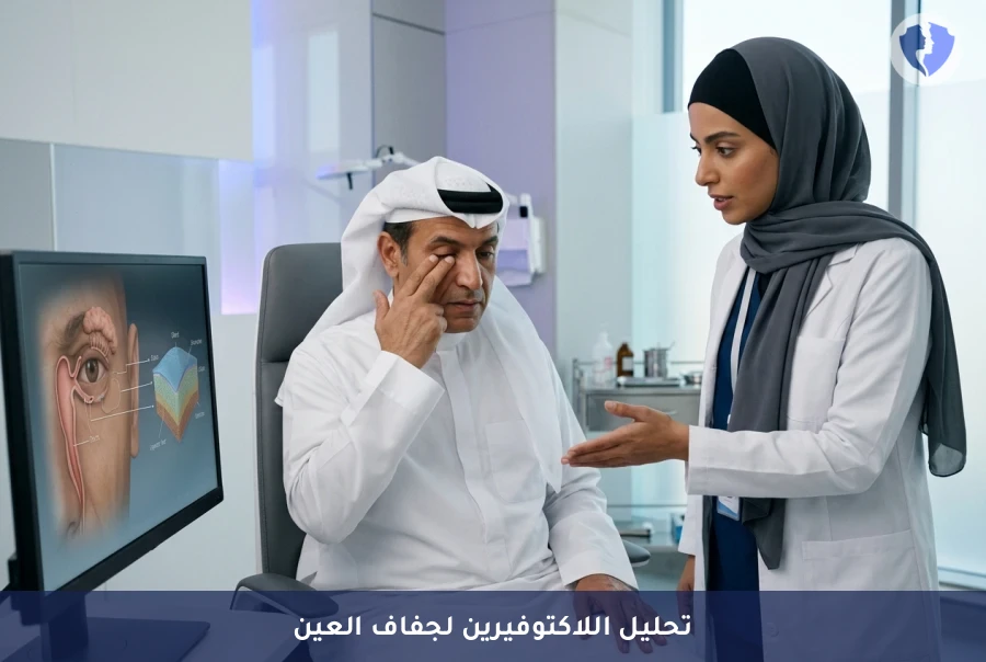 فحص جفاف العين بدقة - تحليل تركيز بروتين اللاكتوفيرين في الدموع